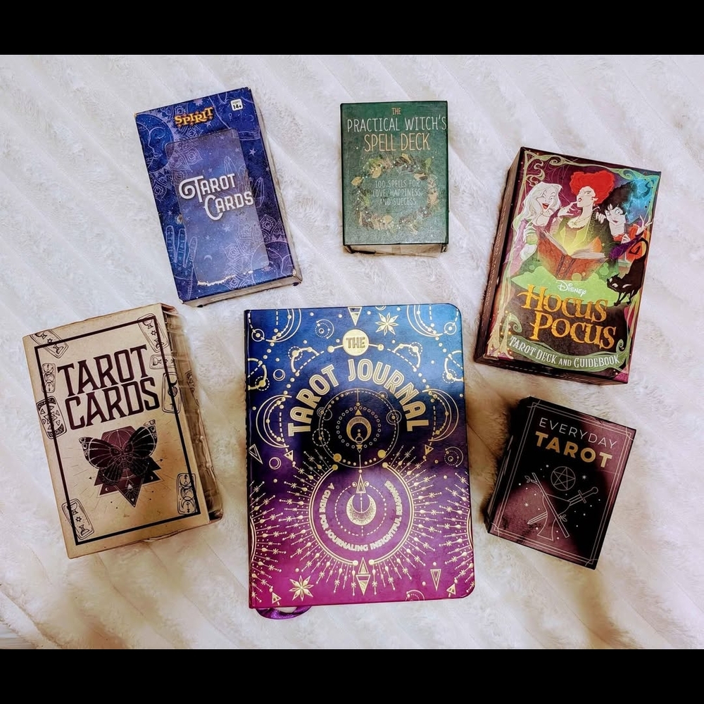 Colorful Tarot and Witchcraft Book Collection